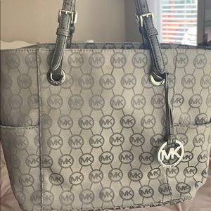 MK grey tote bag
